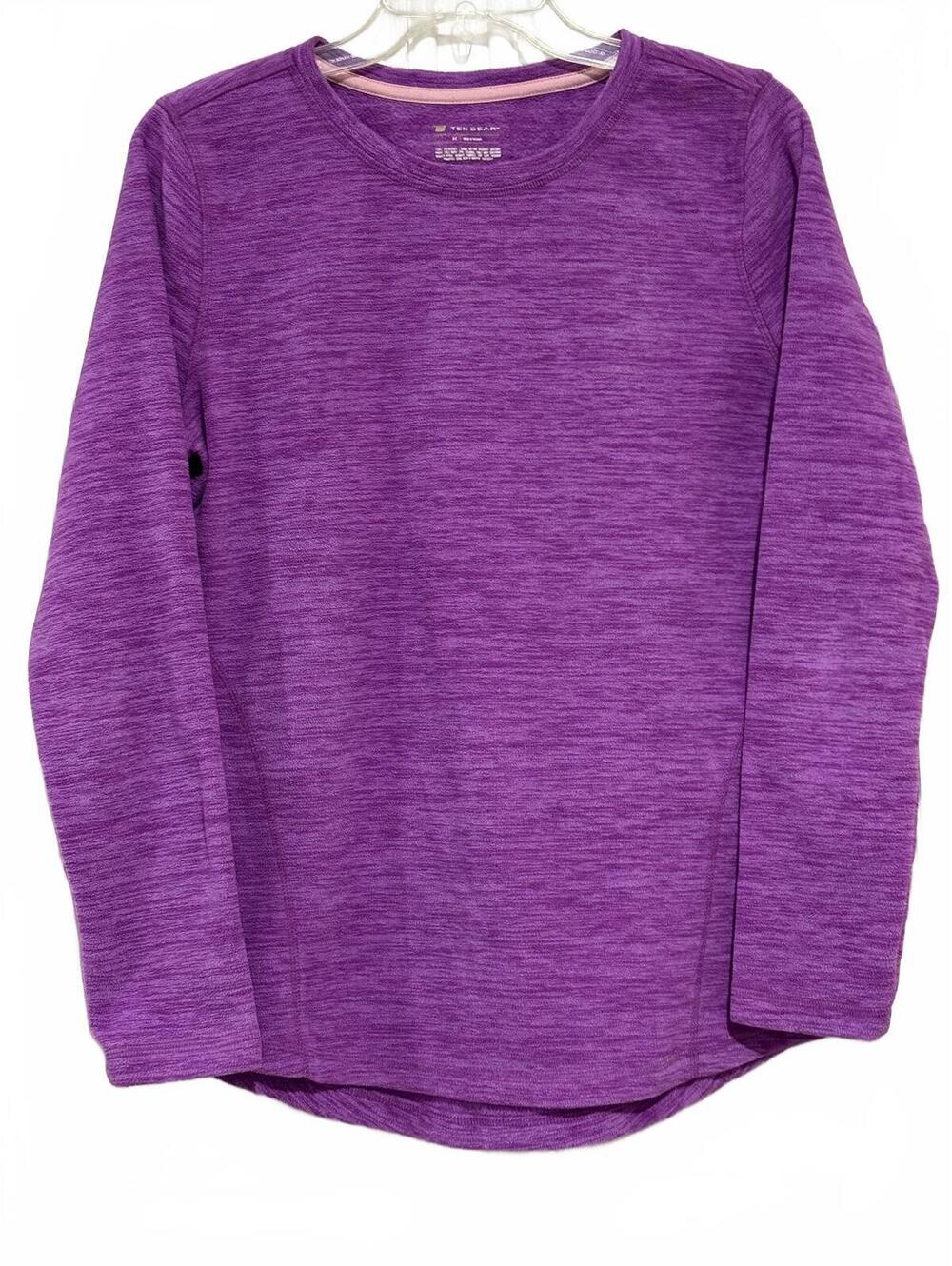 Tek Gear Purple Long Sleeve Performance Shirt Medium